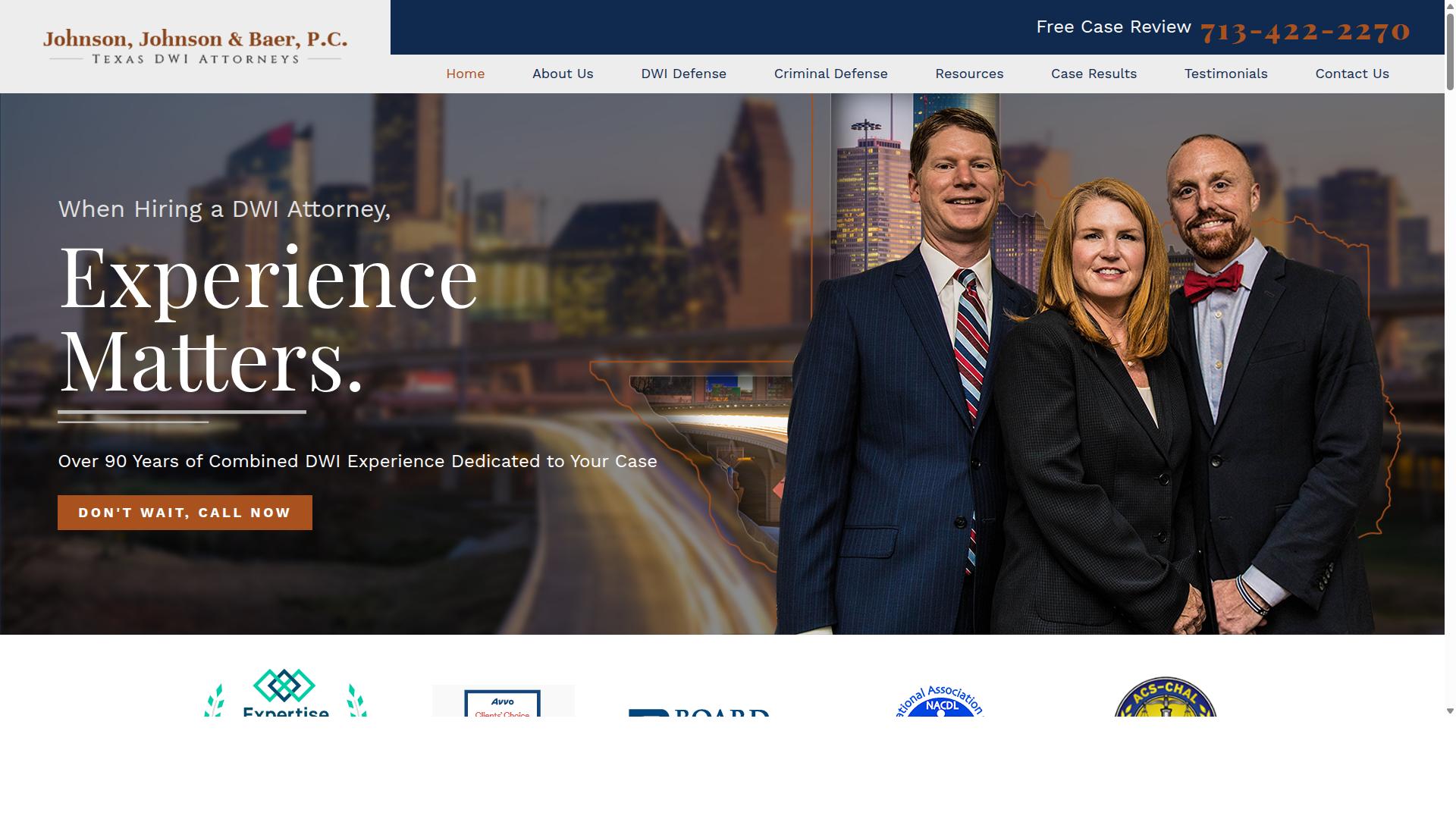 Texas for DWI and DUI Defense website