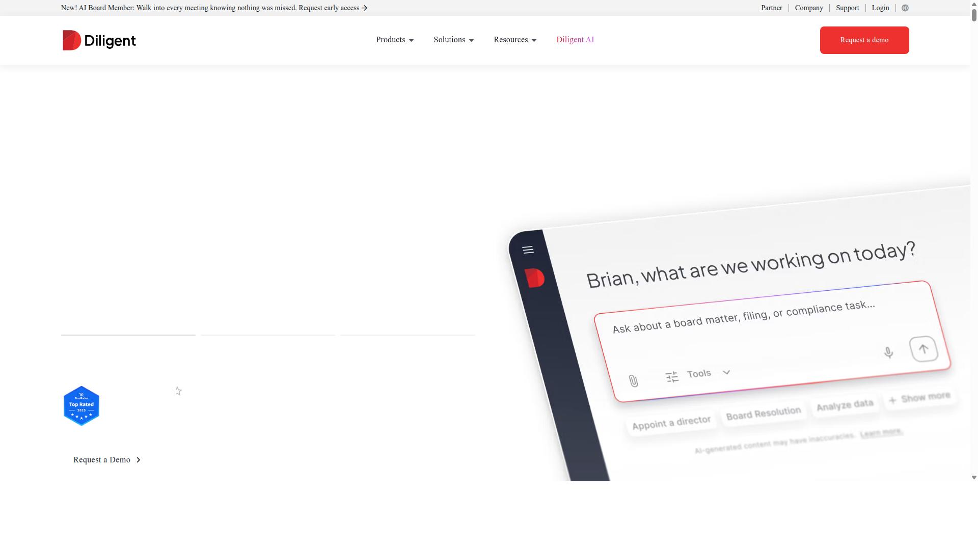 Diligent website